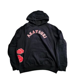 Black Akatsuki Graphic Hoodie Sweatshirt